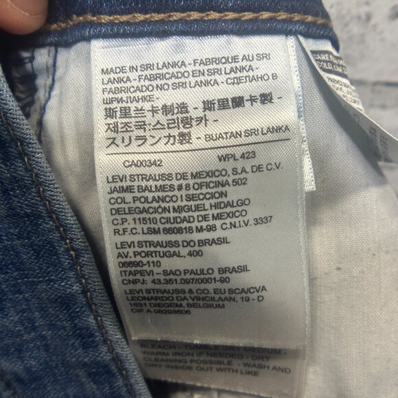 EUC Levi's Women 711 Skinny Jeans Lapis Hawaii Blue Size 26 - Picture 13 of 16
